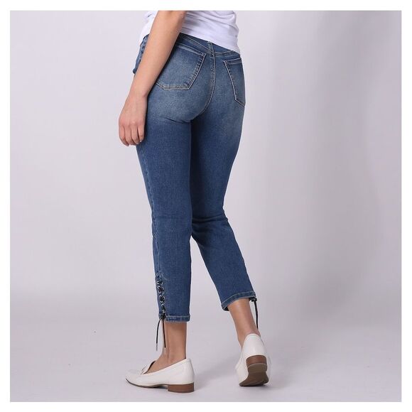 DG2 by Diane Gilman Laced Hem Skinny Jeans size 20WT NWT - Picture 2 of 6